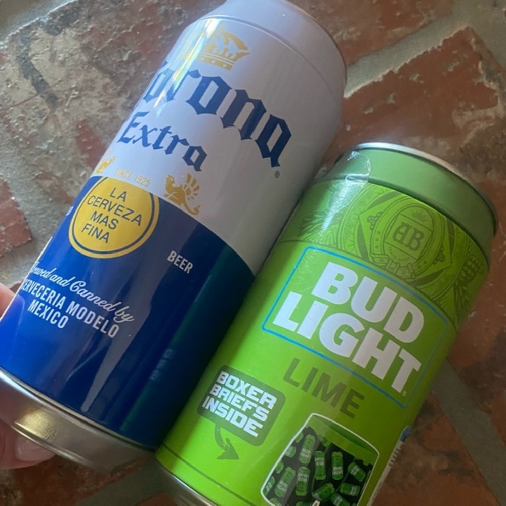 The PERFECT FUN/funny gift💚💙🩵Socks and underwear  for DAD in "beer" cans🍻